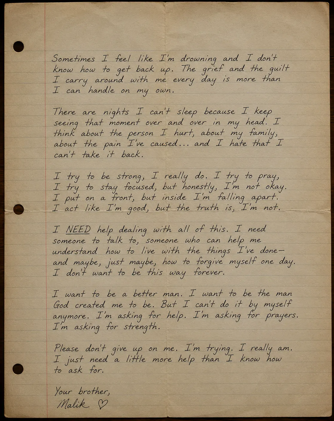 Handwritten letter