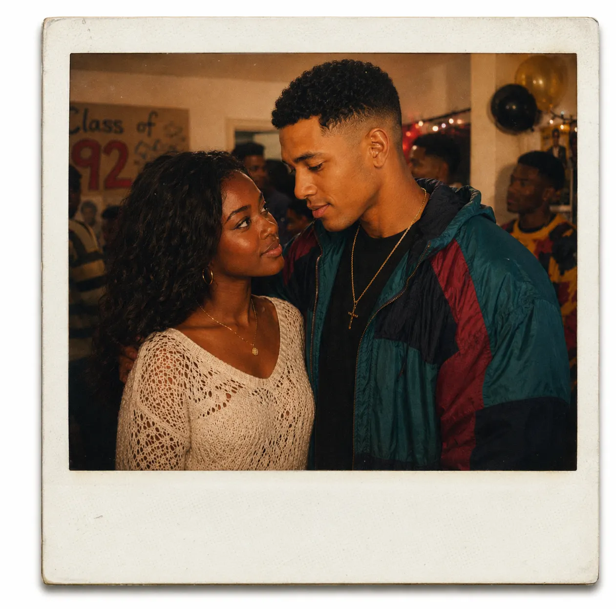 Polaroid of Malik and Lena in 1992